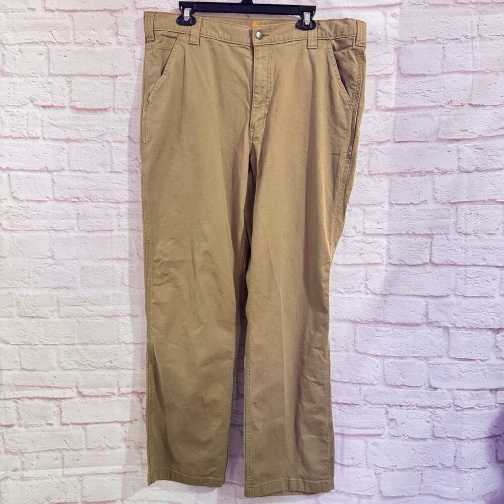 Carhartt Relaxed Fit khaki work pants No Flaws Sz 38x34 Excellent Condition!